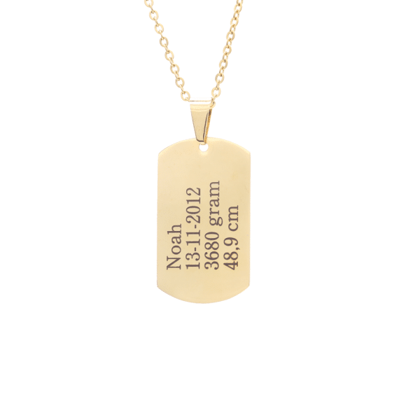 Dog tag ketting